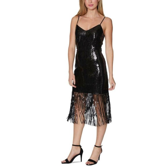 Laundry By Shelli Segal Dresses & Skirts - Laundry by Shelli Segal Sequin Fringe Sheath Dress